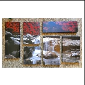 Wayfair Red Autumn Canvas Waterfall